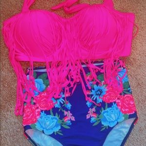 Hot pink bikini